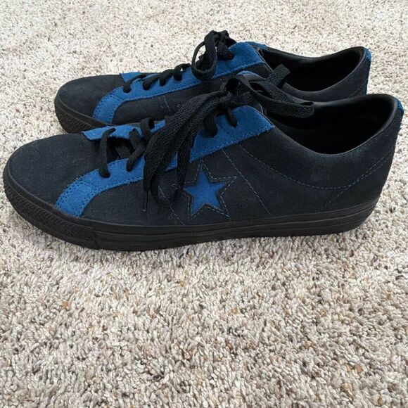 Converse CONS One Star Academy Suede Black Blue Men’s 10.5 - Picture 2 of 9